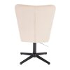 Křeslo AMADEO VELUR na černém kříži - krémové