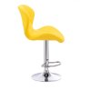 Barová židle LIVIO na stříbrném talíři - žlutá