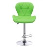 Barová židle LIVIO na stříbrném talíři - zelená