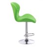 Barová židle LIVIO na stříbrném talíři - zelená