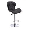 Barová židle LIVIO na stříbrném talíři - černá