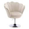 Křeslo FREY VELUR na stříbrném talíři - latte