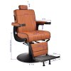 Barber křeslo Levi - hnědé s černým rámem
