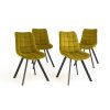Židle ORLEN VELUR - žlutá - set 4ks