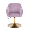 Židle AVOLA VELUR na zlatém talíři - levandule