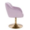 Židle AVOLA VELUR na zlatém talíři - levandule