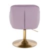 Židle AVOLA VELUR na zlatém talíři - levandule