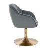 Židle AVOLA VELUR na zlatém talíři - tmavě šedá