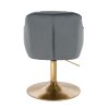 Židle AVOLA VELUR na zlatém talíři - tmavě šedá