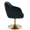Židle AVOLA VELUR na zlatém talíři - černá