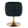 Židle AVOLA VELUR na zlatém talíři - černá