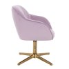 Židle AVOLA VELUR na zlatém kříži - levandule