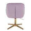 Židle AVOLA VELUR na zlatém kříži - levandule