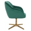 Židle AVOLA VELUR na zlatém kříži - zelená