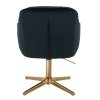 Židle AVOLA VELUR na zlatém kříži - černá
