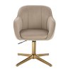 Židle AVOLA VELUR na zlatém kříži - latte