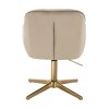 Židle AVOLA VELUR na zlatém kříži - latte
