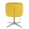Židle AVOLA VELUR na stříbrném kříži - žlutá