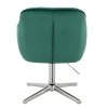 Židle AVOLA VELUR na stříbrném kříži - zelená
