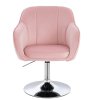 Židle AVOLA VELUR na stříbrném talíři - světle růžová