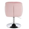 Židle AVOLA VELUR na stříbrném talíři - světle růžová