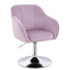 Židle AVOLA VELUR na stříbrném talíři - levandule