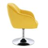 Židle AVOLA VELUR na stříbrném talíři - žlutá