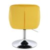 Židle AVOLA VELUR na stříbrném talíři - žlutá