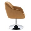 Židle AVOLA VELUR na stříbrném talíři - medová
