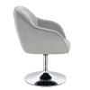 Židle AVOLA VELUR na stříbrném talíři - světle šedá