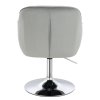 Židle AVOLA VELUR na stříbrném talíři - světle šedá