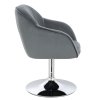 Židle AVOLA VELUR na stříbrném talíři - tmavě šedá