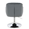 Židle AVOLA VELUR na stříbrném talíři - tmavě šedá