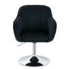 Židle AVOLA VELUR na stříbrném talíři - černá