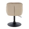 Židle AVOLA VELUR na černém talíři - latte