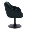 Židle AVOLA VELUR na černém talíři - černá