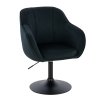 Židle AVOLA VELUR na černém talíři - černá