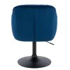 Židle AVOLA VELUR na černém talíři - modrá