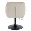 Židle AVOLA VELUR na černém talíři - krémová