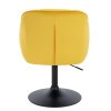 Židle AVOLA VELUR na černém talíři - žlutá