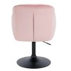 Židle AVOLA VELUR na černém talíři - světle růžová