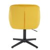 Židle AVOLA VELUR na černém kříži - žlutá