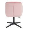 Židle AVOLA VELUR na černém kříži - světle růžová