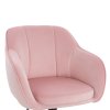 Barová židle AVOLA VELUR na zlatém talíři - světle růžová