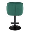 Barová židle AVOLA VELUR na černém talíři - zelená
