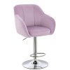Barová židle AVOLA VELUR na stříbrném talíři - levandule