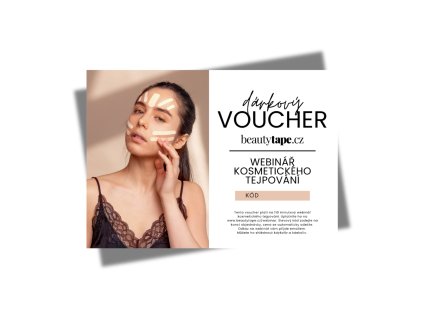 Voucher na 110minutový webinář kosmetického tejpování + Ebook