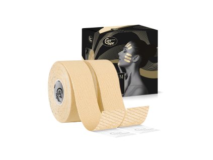 curetape classic kinesiology tape product beige 2.5cm x 5m 2 single rolls with box packaging hr image3