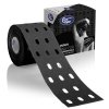curetape classic punch kinesiology tape product black 5cm x 5m 1 single roll with box packaging lr image1