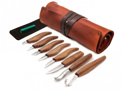 beavercraft S18X deluxe wood carving set walnut handles 09